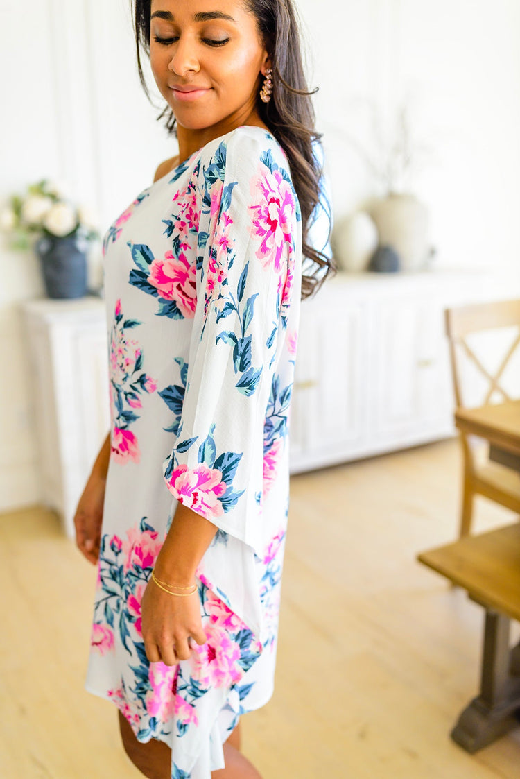 Forever Smitten Floral One Shoulder Dress