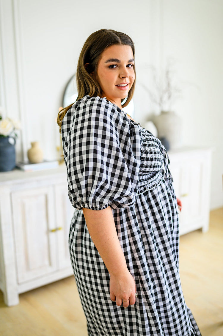 Greenville Gingham Midi Dress